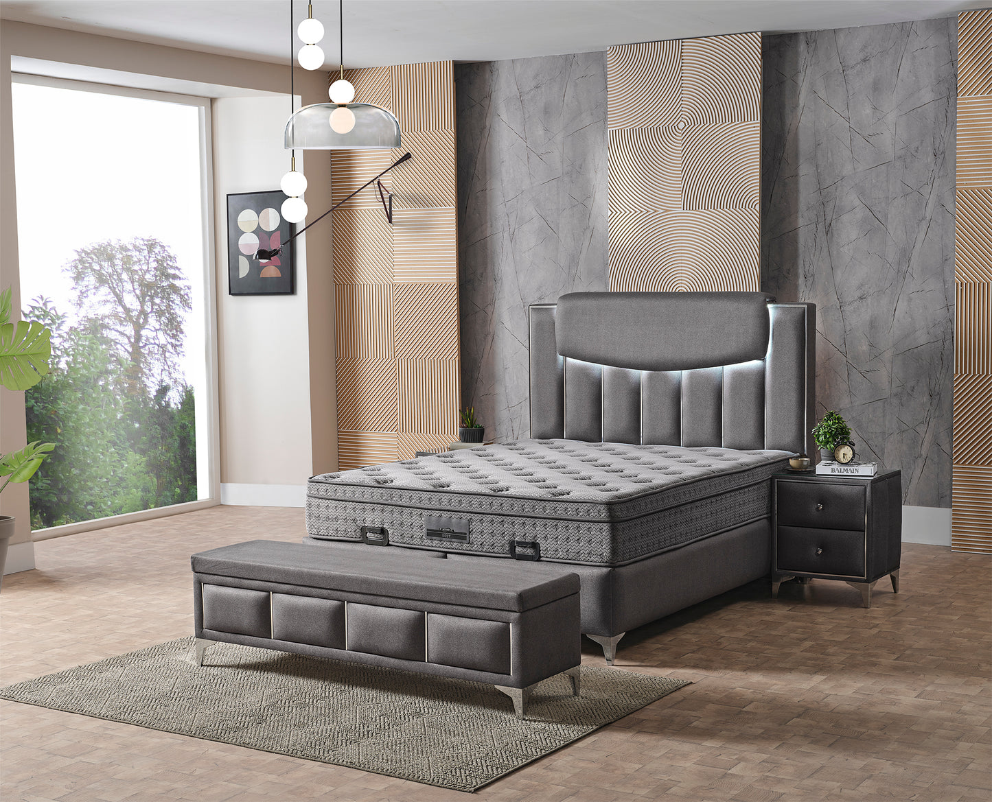 BERLIN Opbevaringsseng m. Hovedgavl