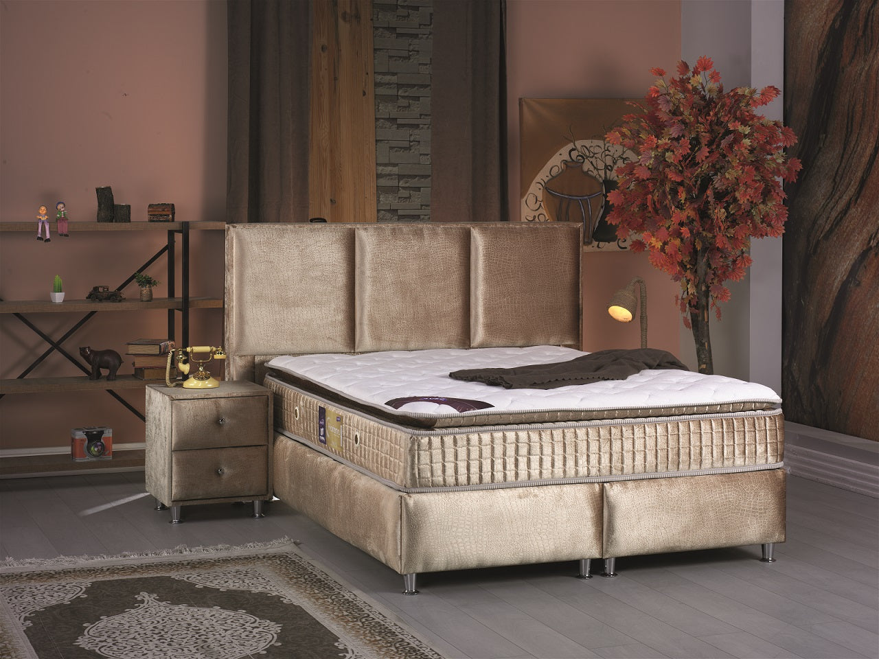 PARADISE Opbevaringsseng m. Hovedgavl