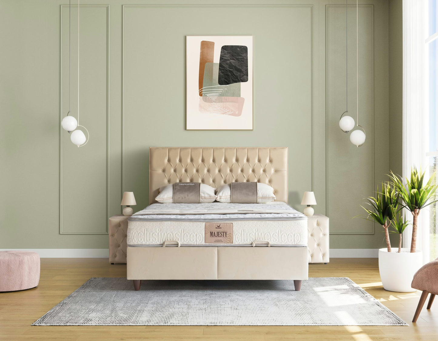 PEARLY Opbevaringsseng m. Hovedgavl