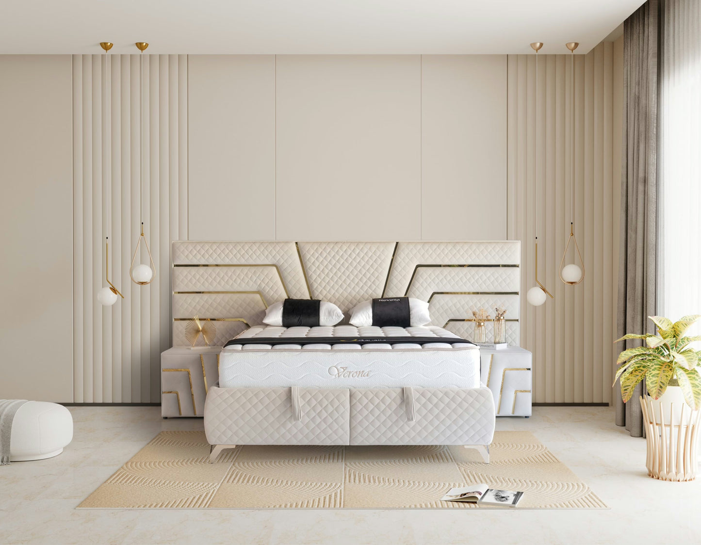 VERONA Opbevaringsseng m. Hovedgavl