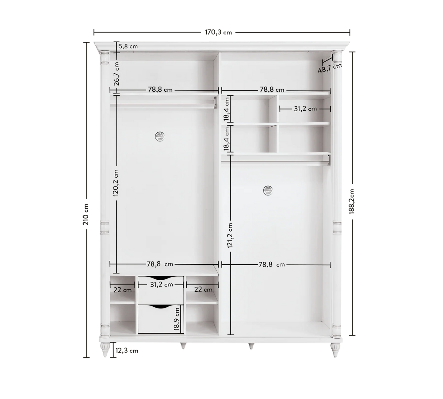 ROMANTINCA Garderobeskab