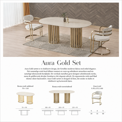 AURA GOLD Spisebordsæt