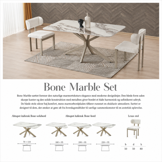 BONE MARMOR Spisebordsæt