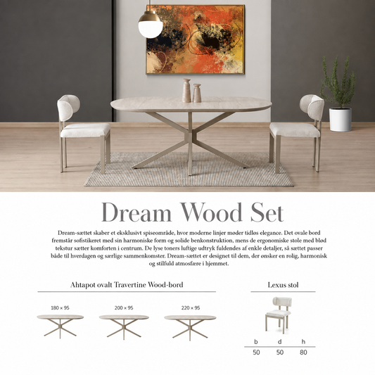 DREAM WOOD Spisebordsæt