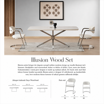 ILLUSION WOOD Spisebordsæt