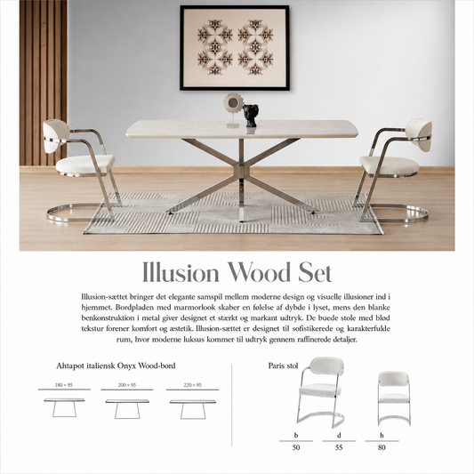 ILLUSION WOOD Spisebordsæt