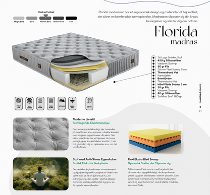 FLORIDA Opbevaringsseng m. Hovedgavl inkl. Madras