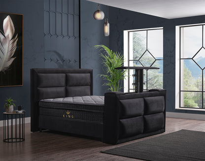 NEW KING Opbevaringsseng m. Hovedgavl