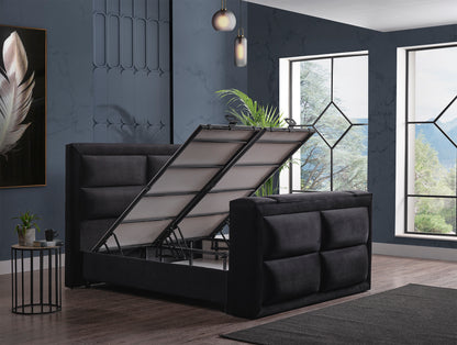 NEW KING Opbevaringsseng m. Hovedgavl