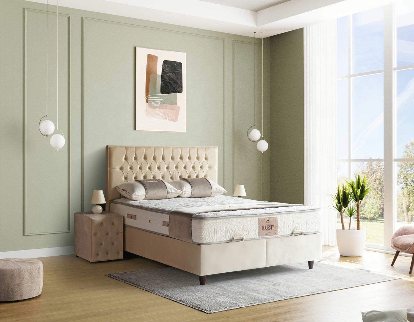 PEARLY Opbevaringsseng m. Hovedgavl