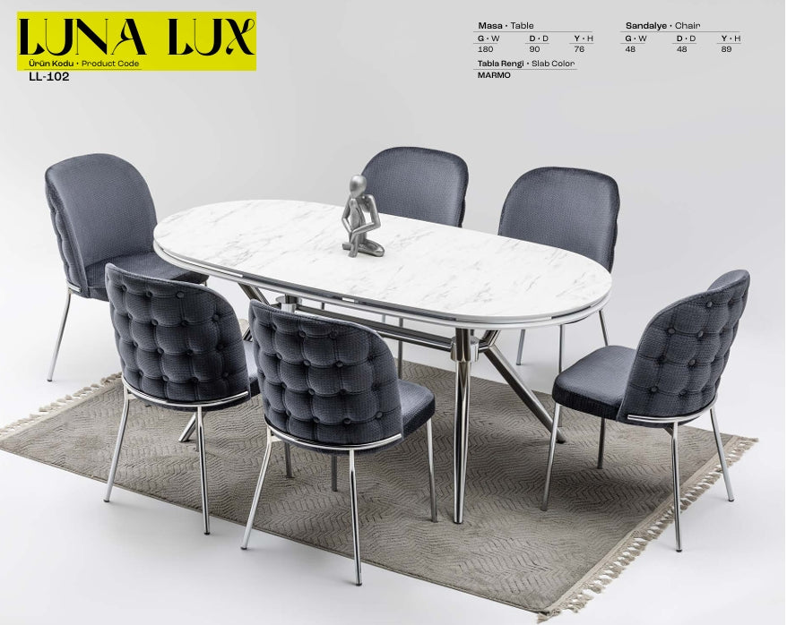 LUNA LUX Spisebordsæt