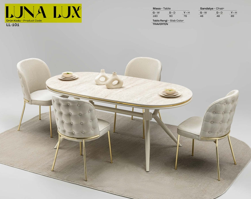 LUNA LUX Spisebordsæt