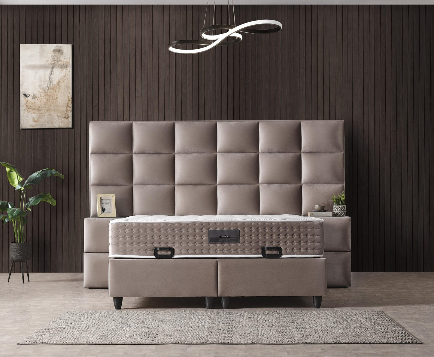 VENEZIA Opbevaringsseng m. Hovedgavl