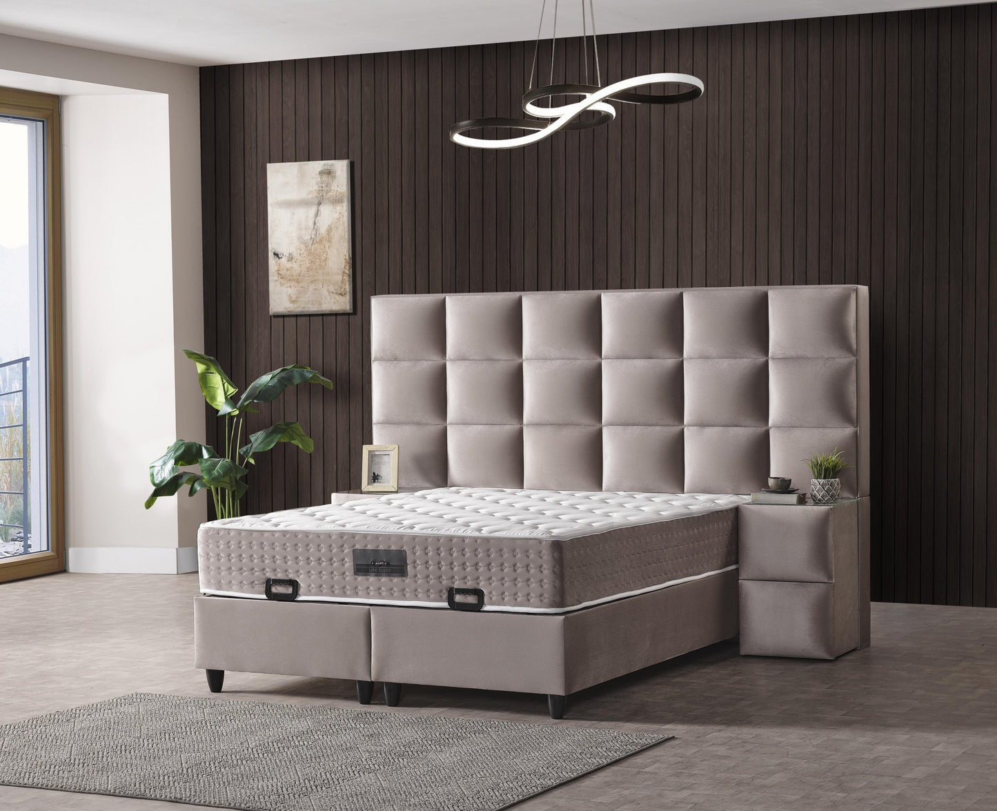 VENEZIA Opbevaringsseng m. Hovedgavl