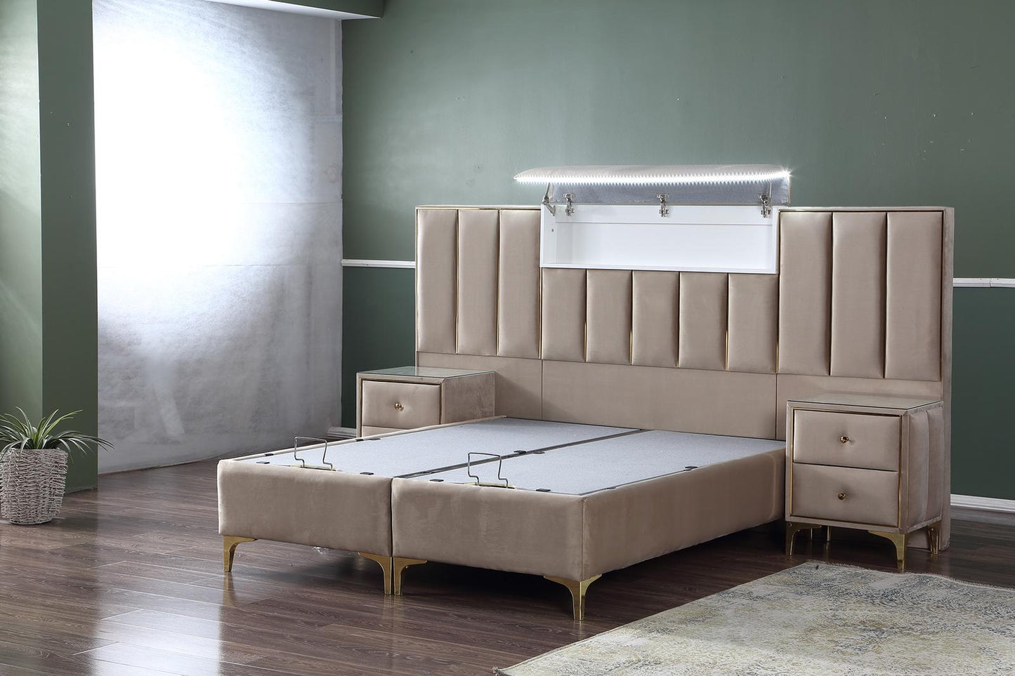 BELLA Opbevaringsseng m. Hovedgavl