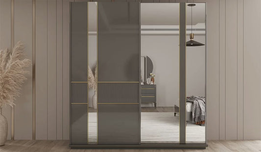 BELLA Garderobeskab m. skydedør