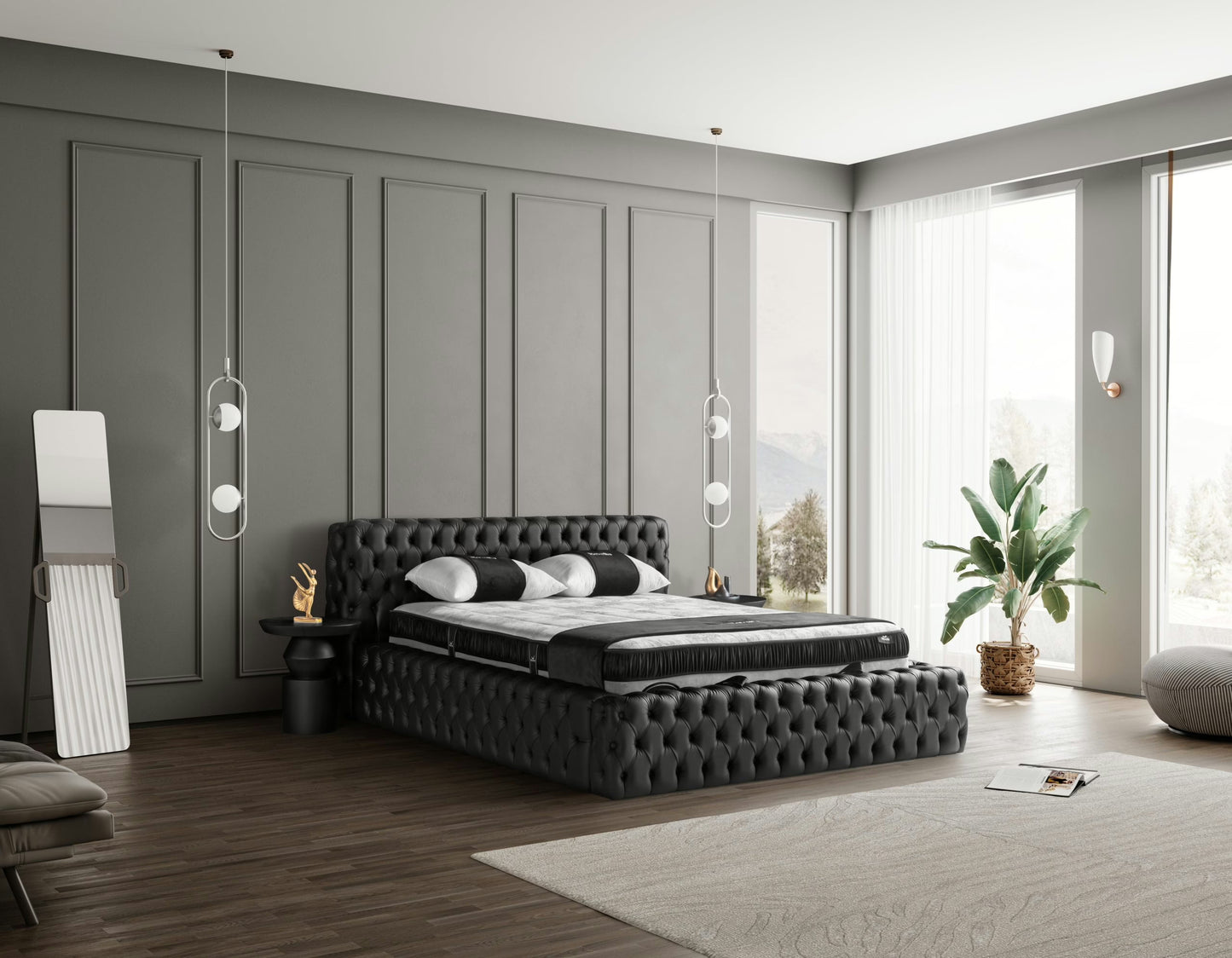 CHESTER MOON Opbevaringsseng m. Hovedgavl