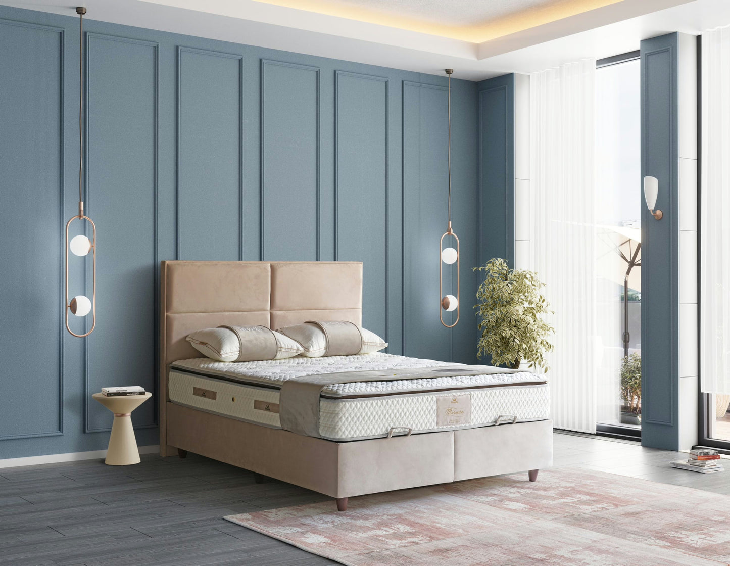 DALLAS Opbevaringsseng m. Hovedgavl