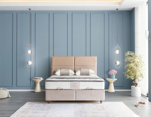 DALLAS Opbevaringsseng m. Hovedgavl