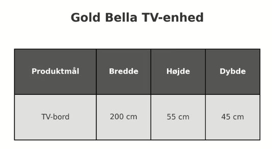 GOLD BELLA  TV-BORD