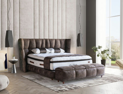 KING MASTER Opbevaringsseng m. Hovedgavl