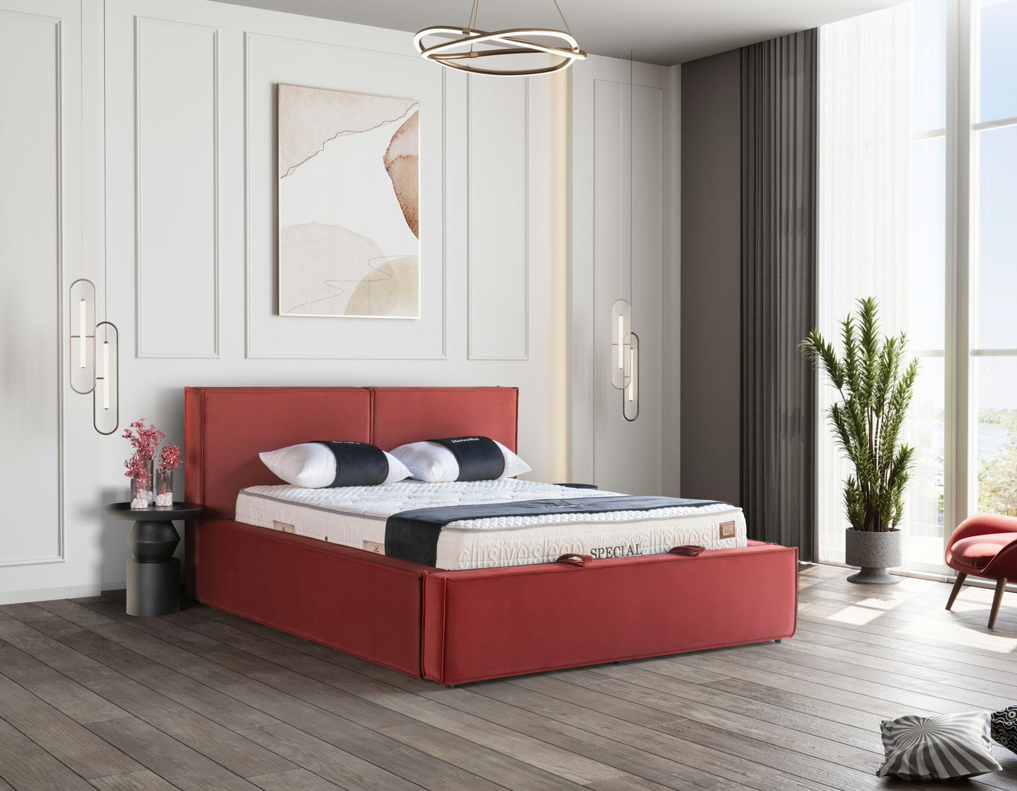 ROMA Opbevaringsseng m. Hovedgavl