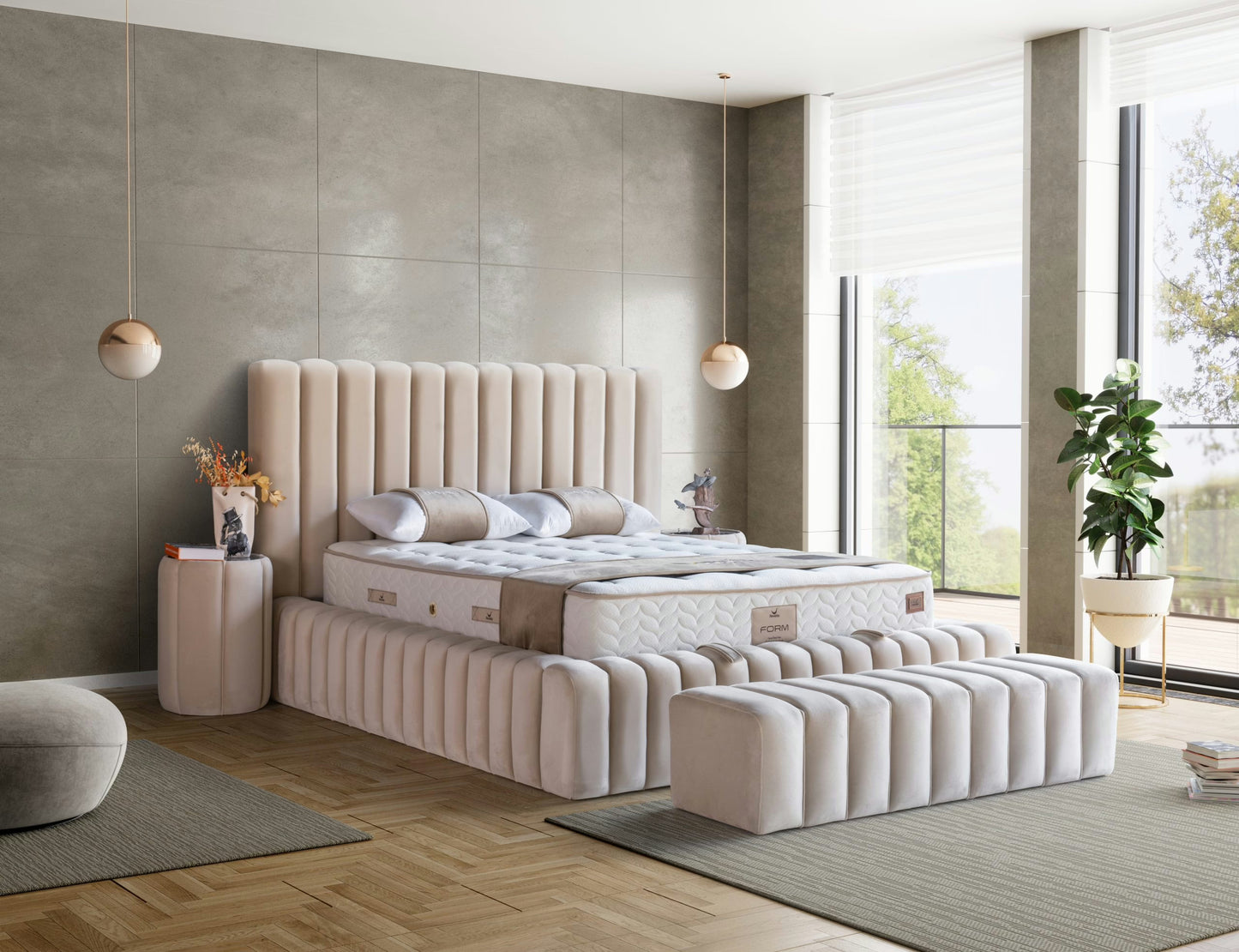 SOFFIA Opbevaringsseng m. Hovedgavl