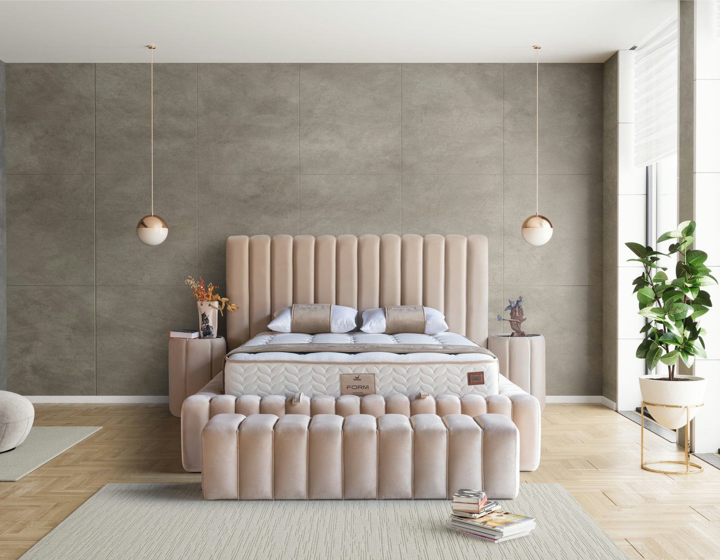 SOFFIA Opbevaringsseng m. Hovedgavl