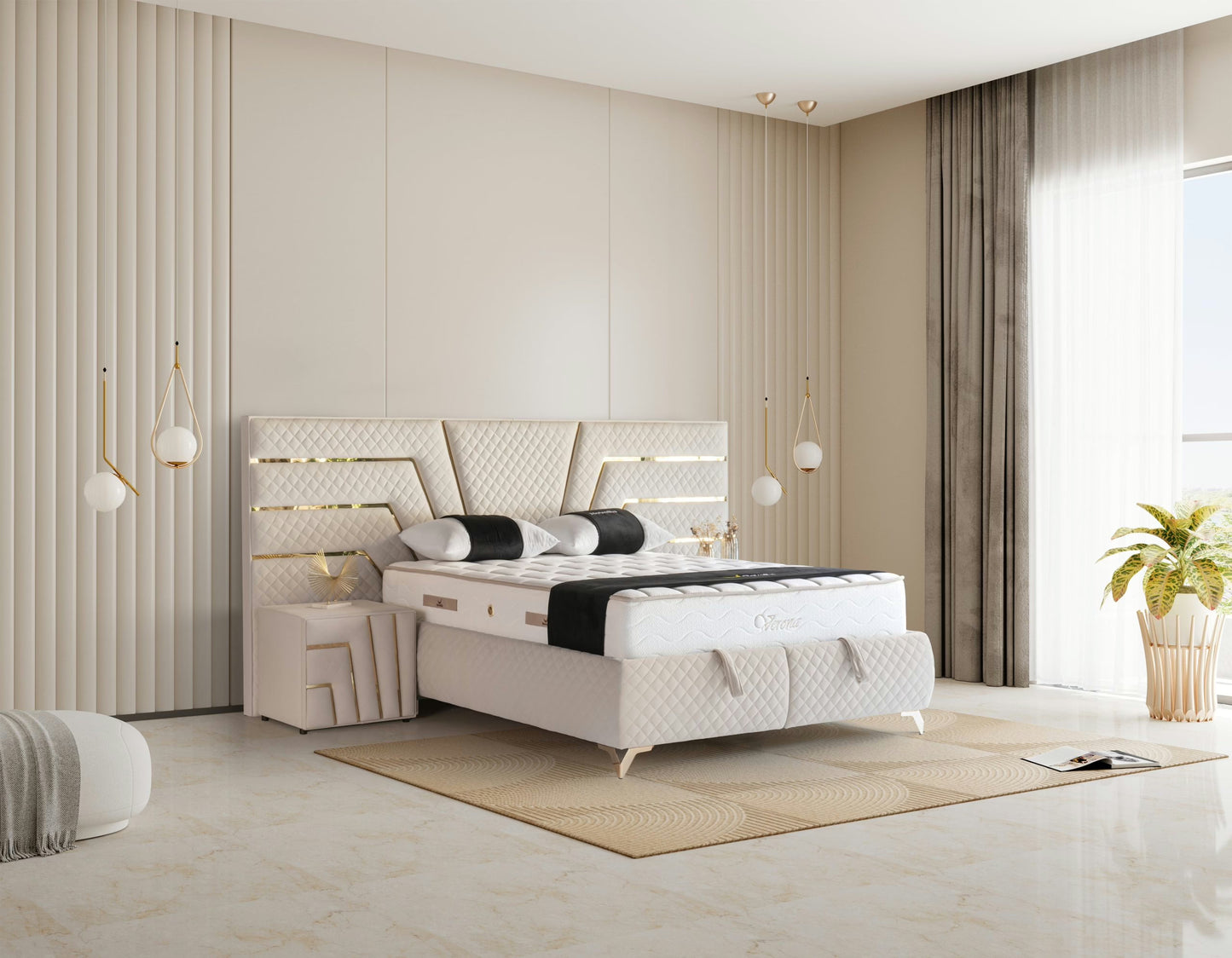 VERONA Opbevaringsseng m. Hovedgavl